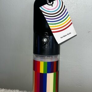 Rainbow Stripe Portable Pet Water / Treat dispenser.